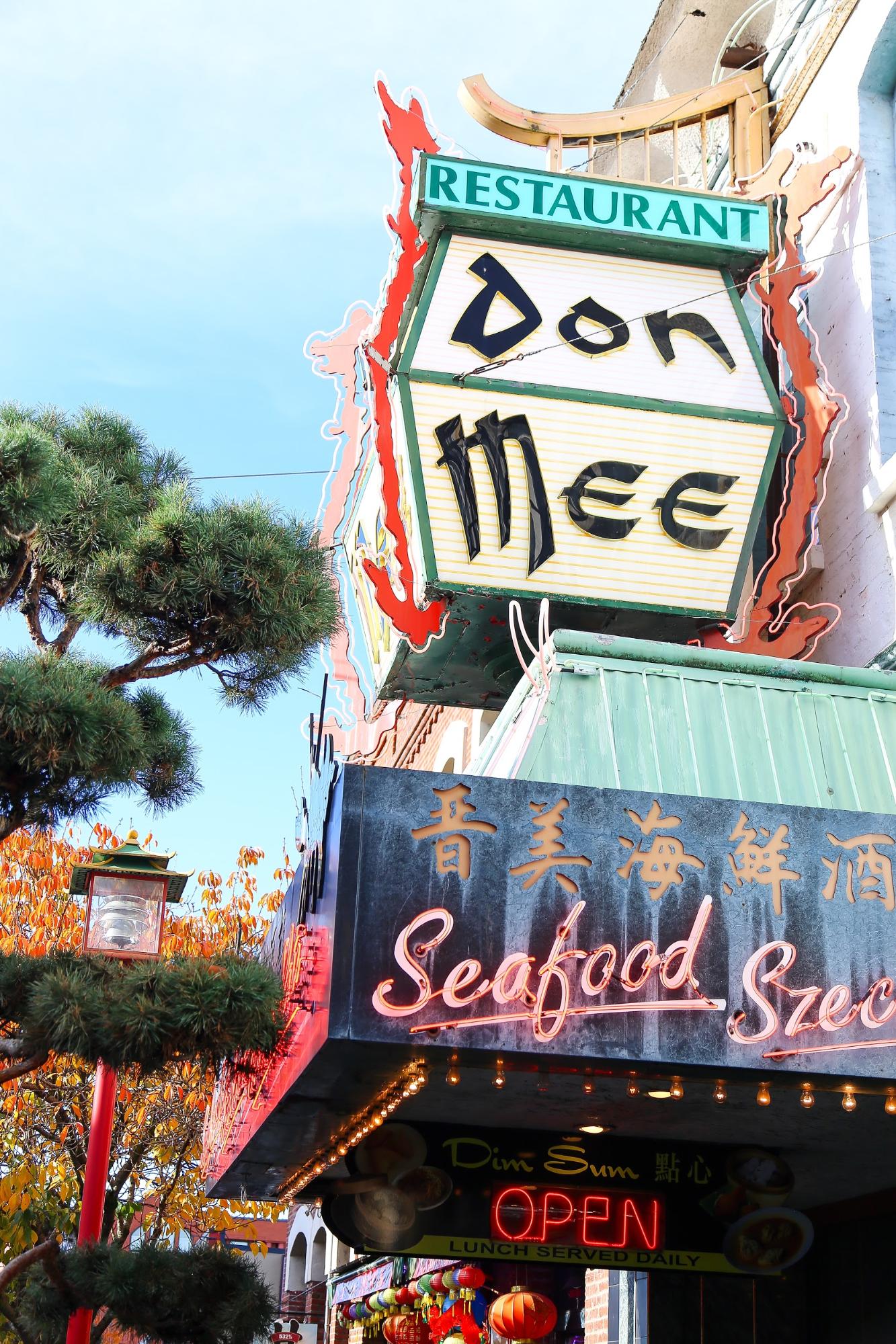 An ornate restaurant named Don Mee.