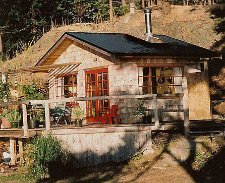 Exterior of a quaint bed and breakfast in a rural landscape.