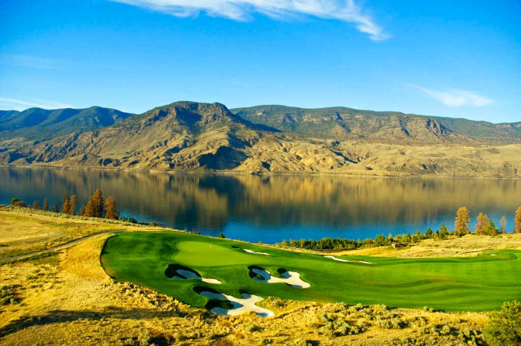 The view from the 9th green of Tobiano Golf Course in Kamloops.