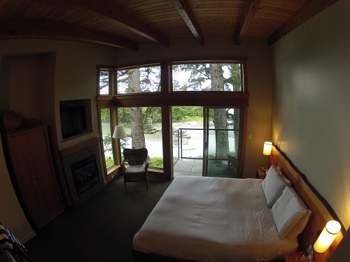 Interior of a room at the Pacific Sands Resort in Tofino, BC. 