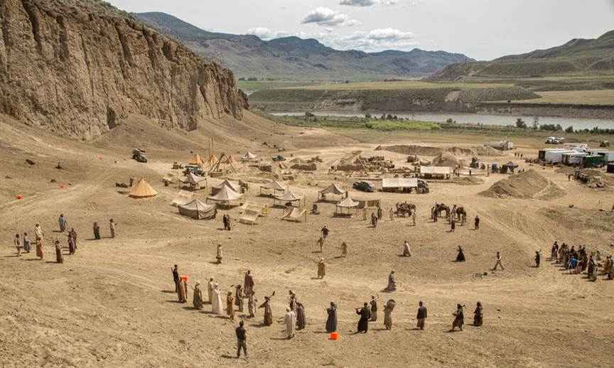 A desolate landscape in British Columbia that was transformed into an Egyptian desert for the filming of Night at the Museum.