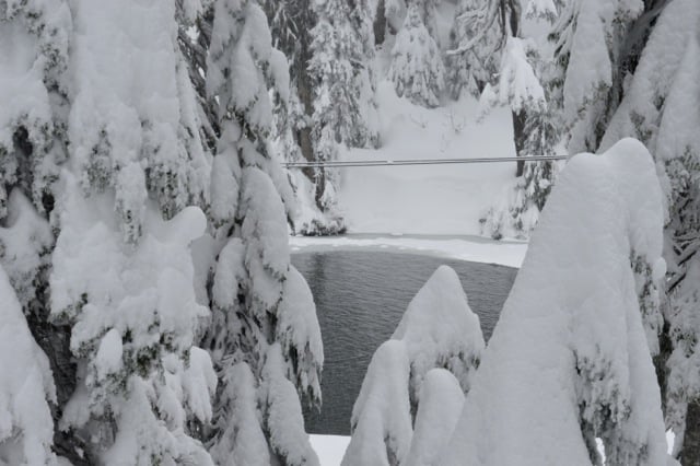 Snow-covered pond at Grouse Mountain. Photo: SYinc