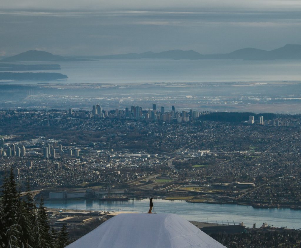 View of Vancouver from Grouse Mountain. 