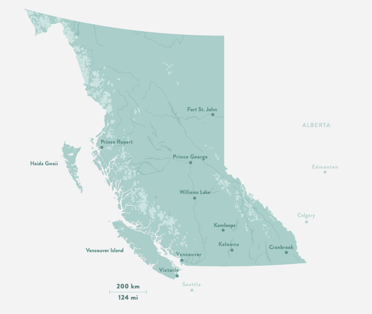 Bc Road Trip And Places Of Interest Maps Super Natural Bc