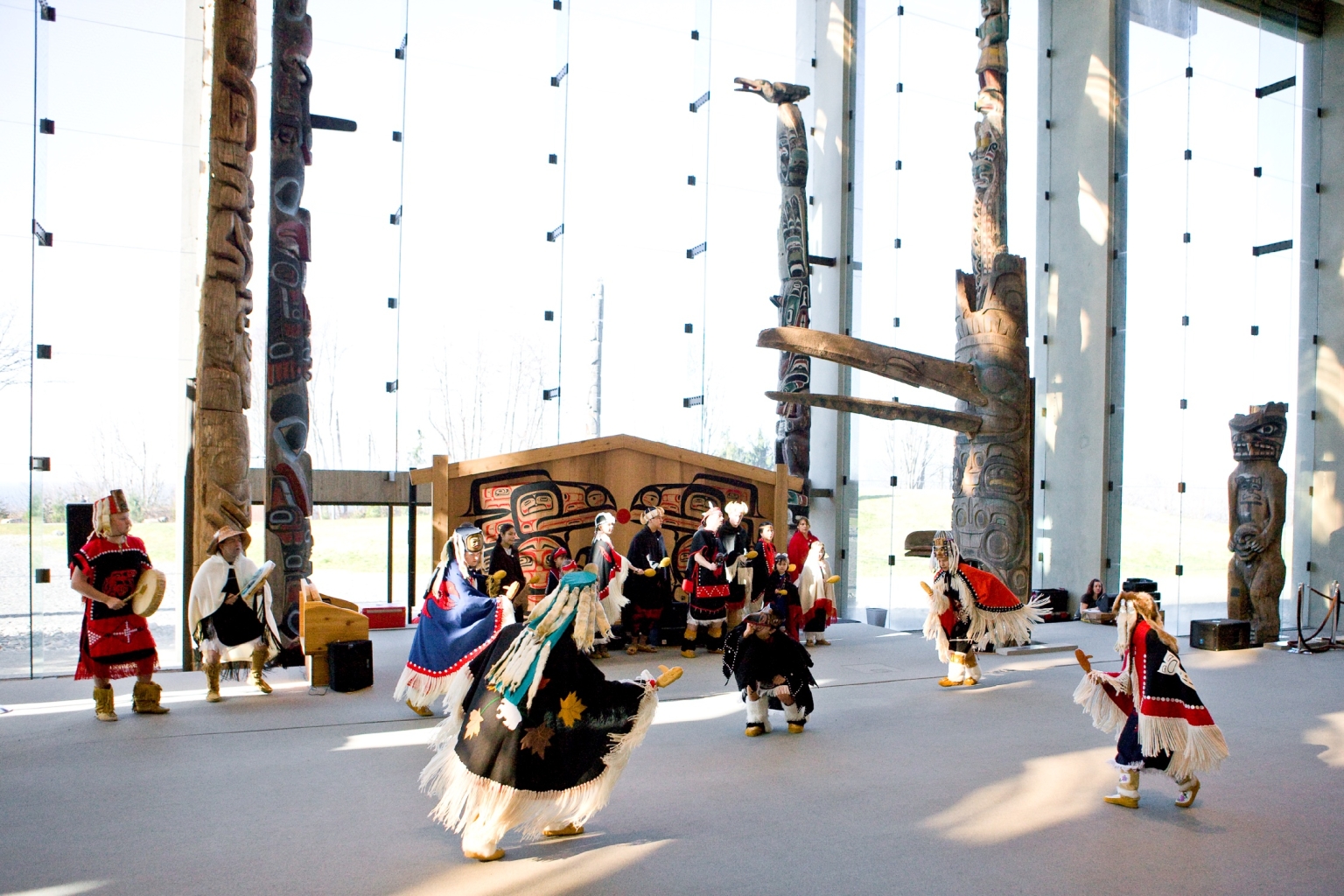 Traditional Indigenous dance at the Museum of Anthropology