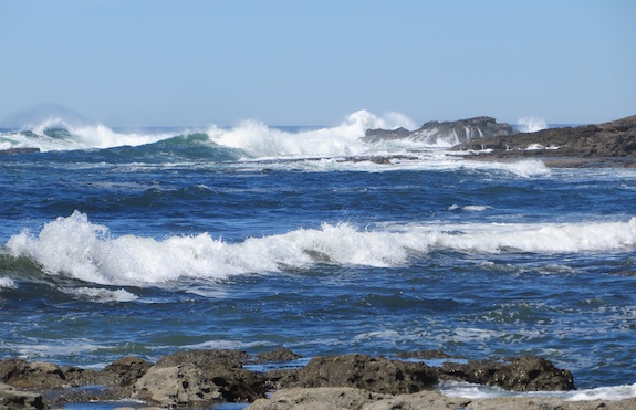 Waves crashing on Botanical Beach in Juan de Fuca Provincial Park, Vancouver Island.