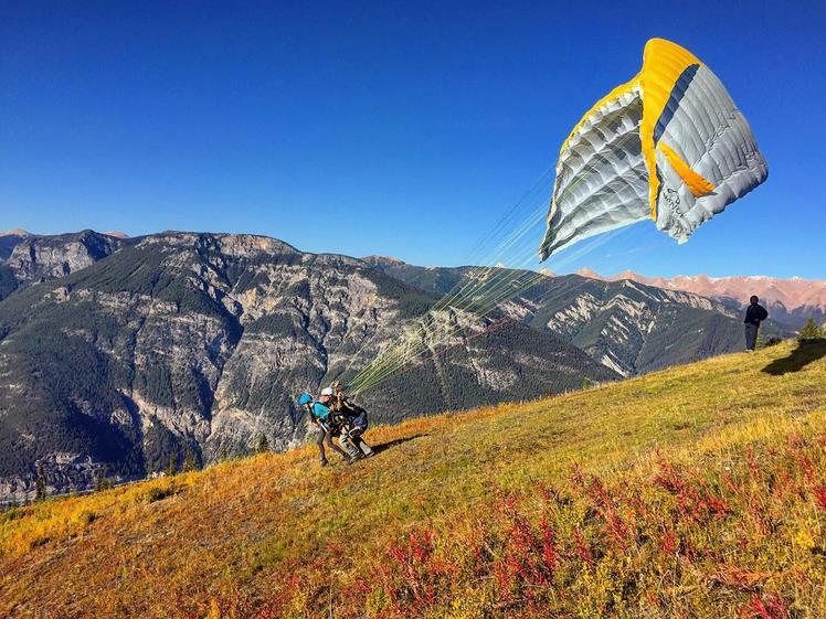 Getting ready to take flight over Golden. Photo: Tourism Golden