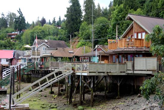 Waterfront houses in Cowichan Bay