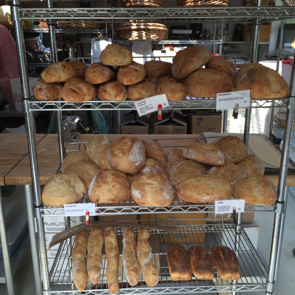 Freshly baked bread at the Salt Spring Island Bread Co. on Salt Spring Island.