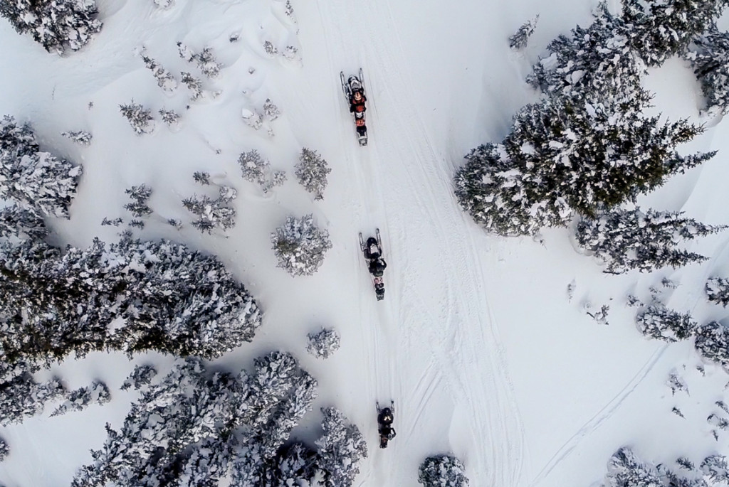 Following the Gold Rush Snowmobile Trail in BC's Cariboo