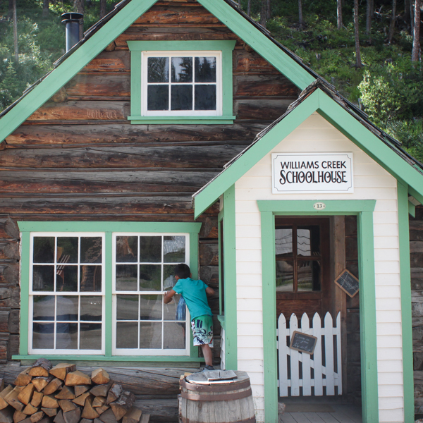 The Williams Creek Schoolhouse in Barkerville