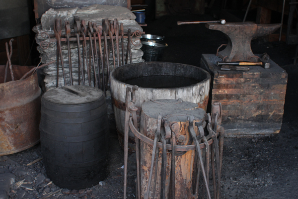 Scenes from the blacksmith shop