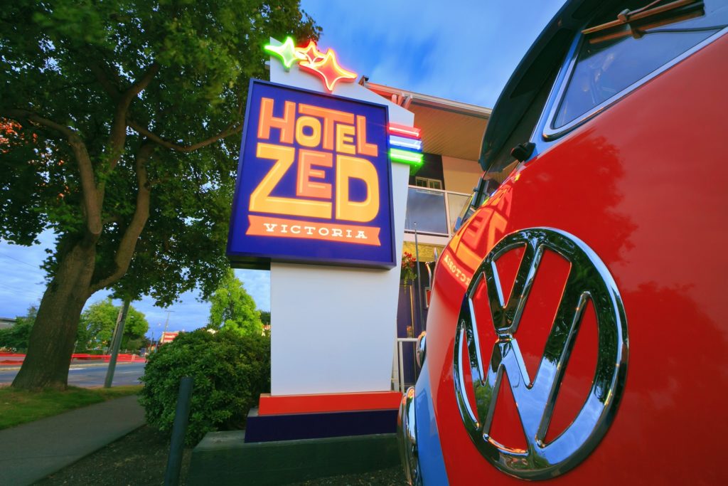 Vintage affordability at Hotel Zed in Victoria.
