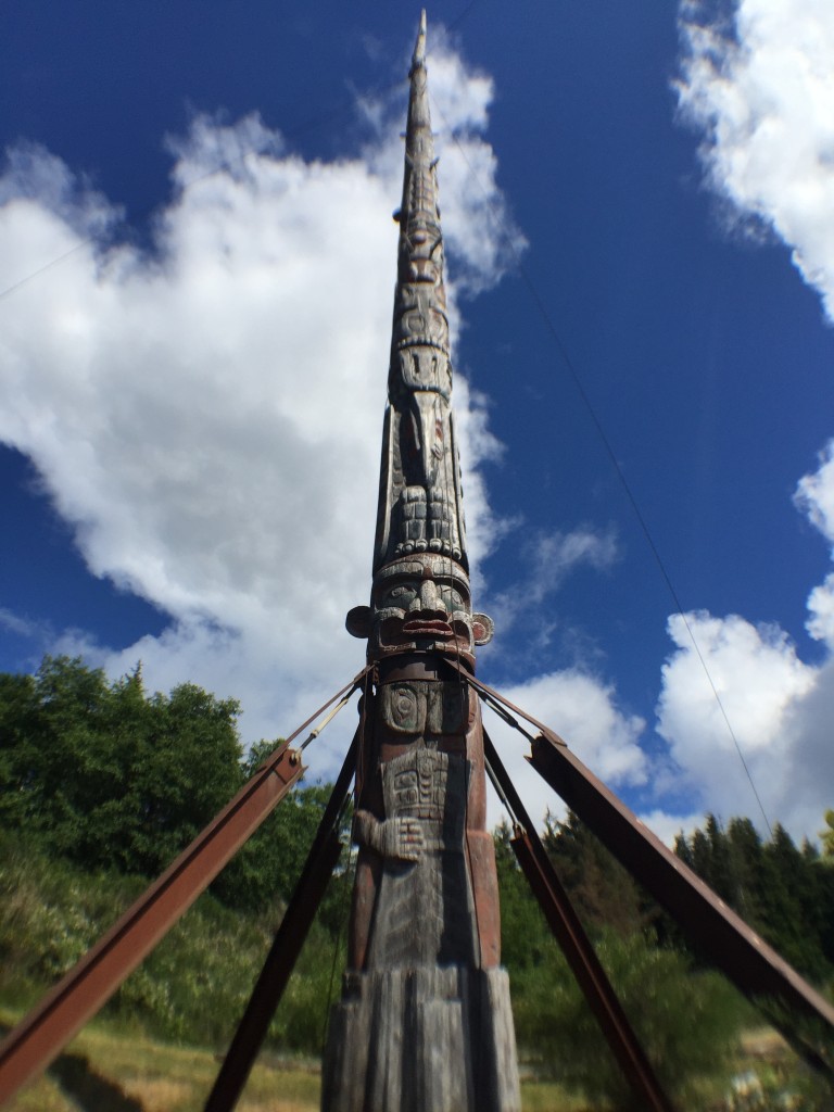 The tallest totem in the world in Alert Bay. Photo: Josie Heisig