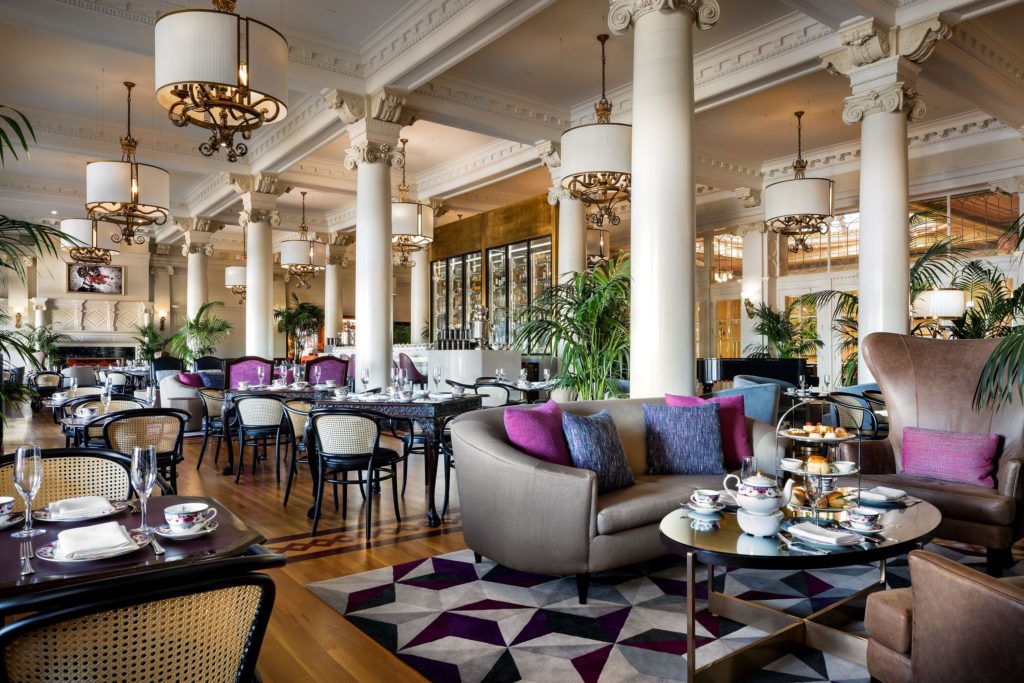 The lobby lounge at the Fairmont Empress in Victoria is a lovely setting for tea.
