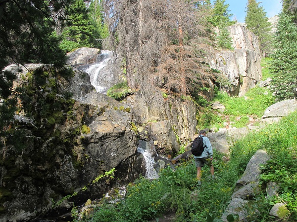 Waterfalls reward hikers in Cathedral Mountain Park