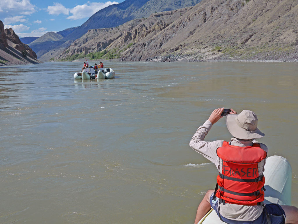 Rafting a section of the lower Fraser River.