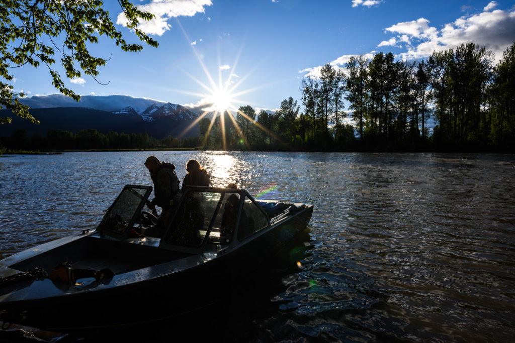 Jet boating on the Bulkley River in Smithers. 