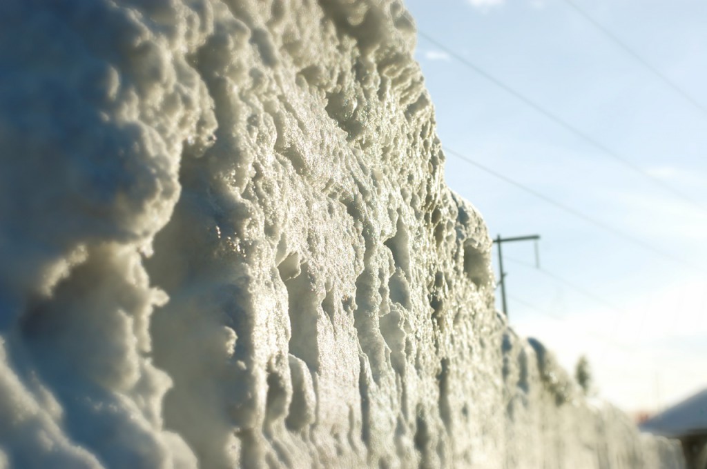 A wall of snow