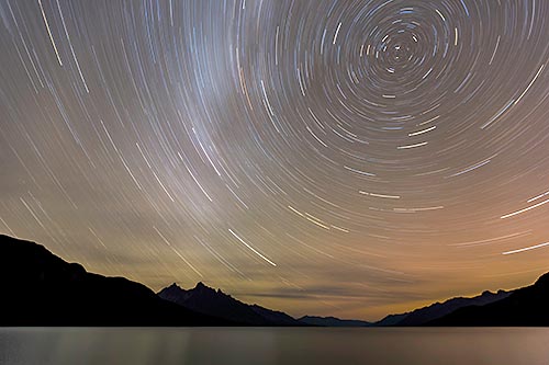 The North Star over Chilco Lake