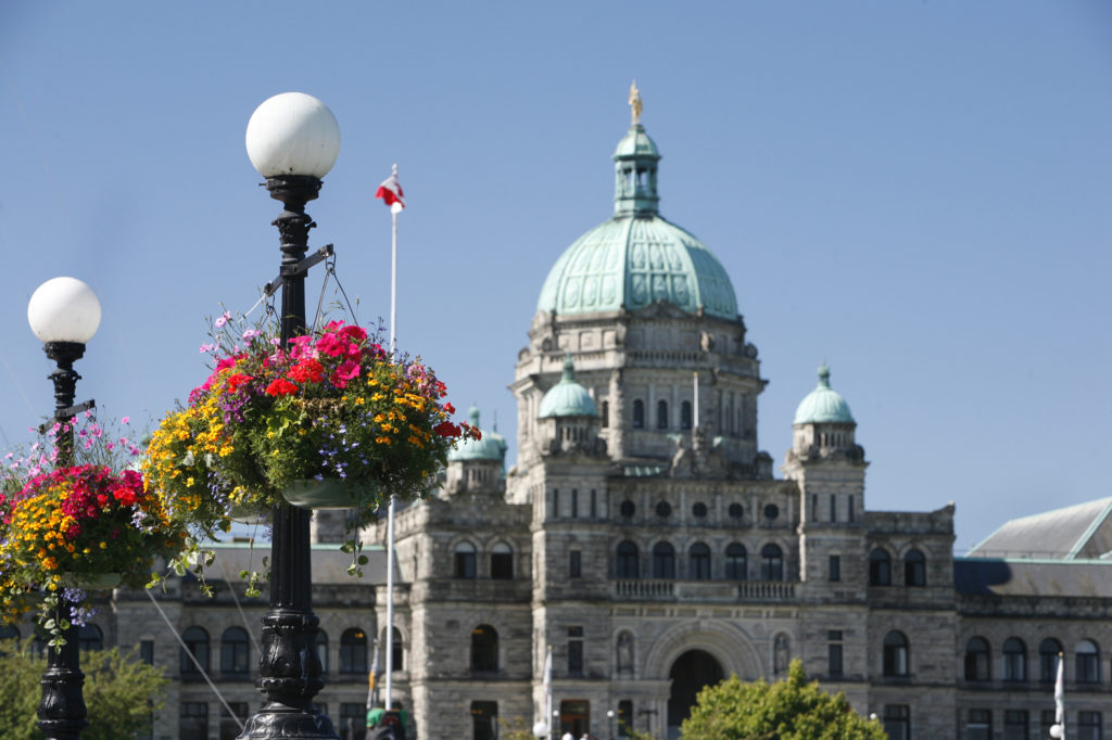 The British Columbia Legislature in Victoria.