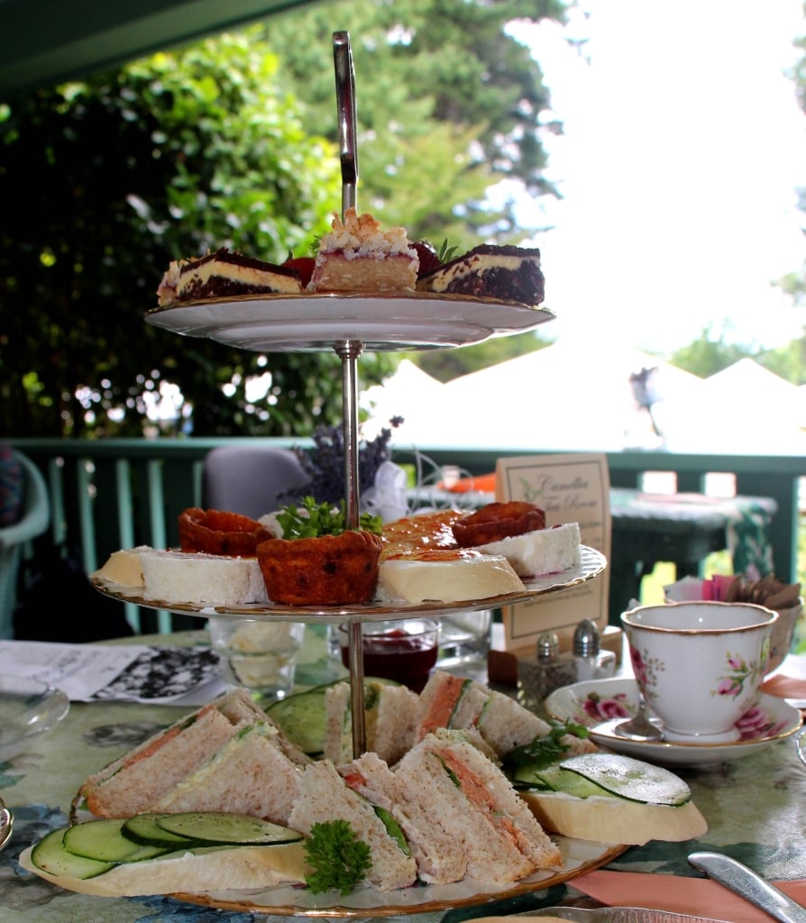 High tea at Milner Gardens and Woodland in Qualicum Beach on Vancouver Island 