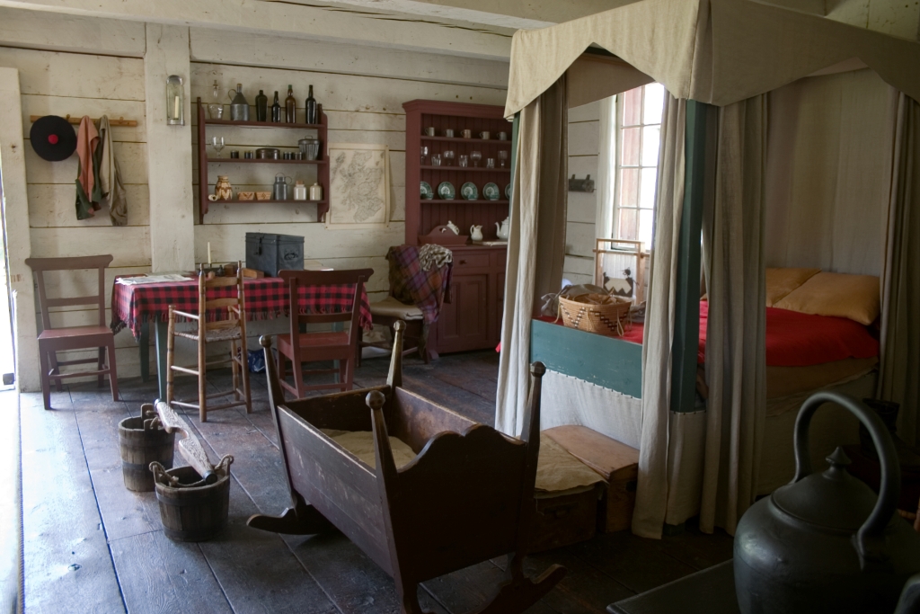 Interior of a heritage building at Fort Langley National Historic Site, near Langley