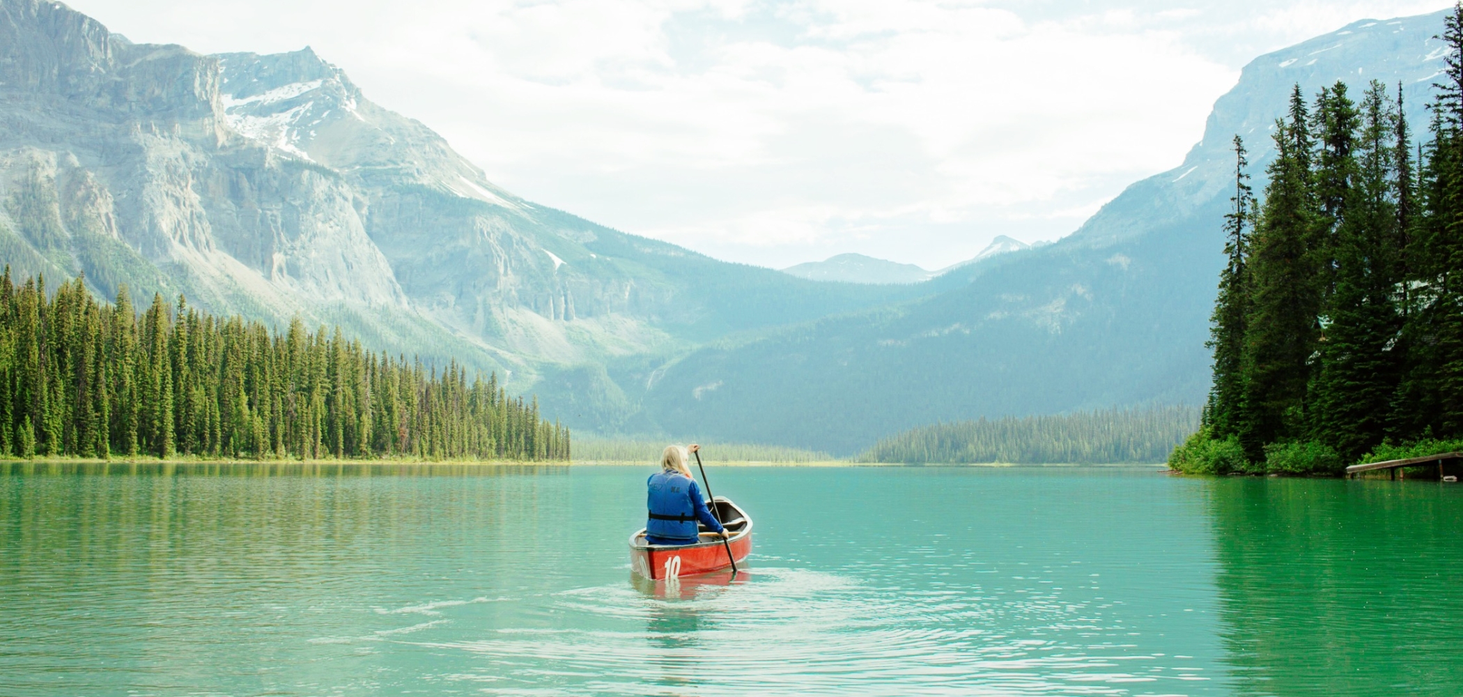 Canoeing on Emerald Lake - Kamil Bialous