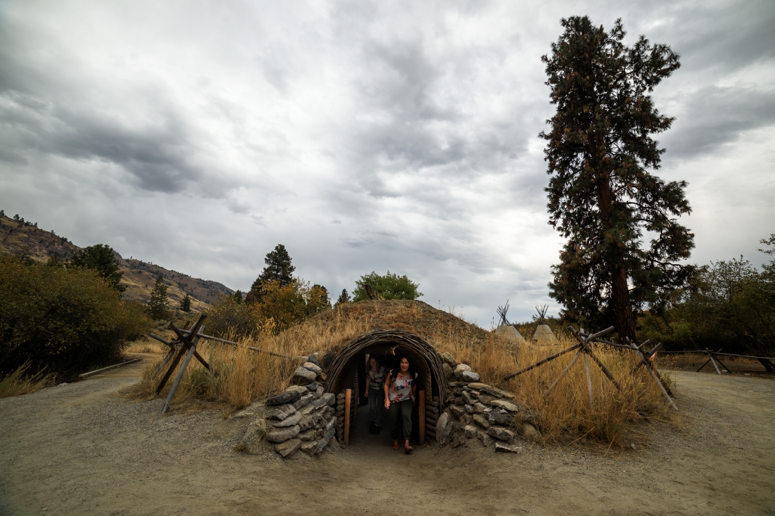 Traditional First Nations pit house at the Nk'Mip Desert Cultural Centre, Osoyoos.