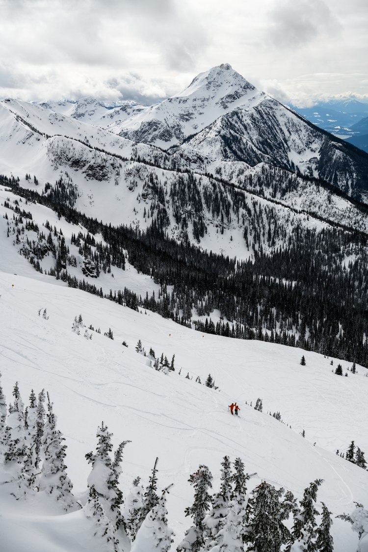 Skiers celebrate great turns at Revelstoke Mountain Resort