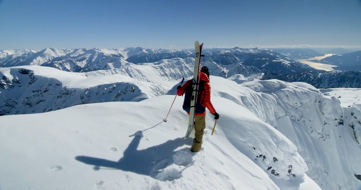 Christina Lustenberger in BC's backcountry