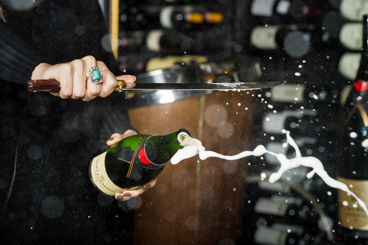 Champagne sabering at the Bearfoot Bistro | Mike Crane