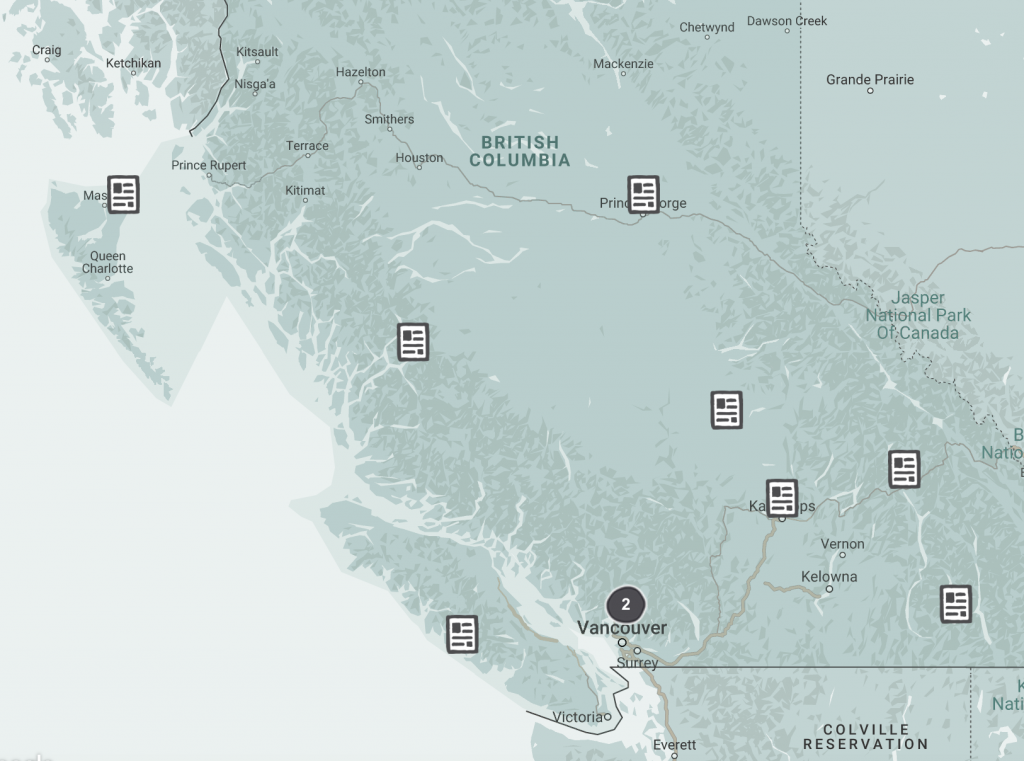 Interactive Map Of British Columbia Super Natural Bc