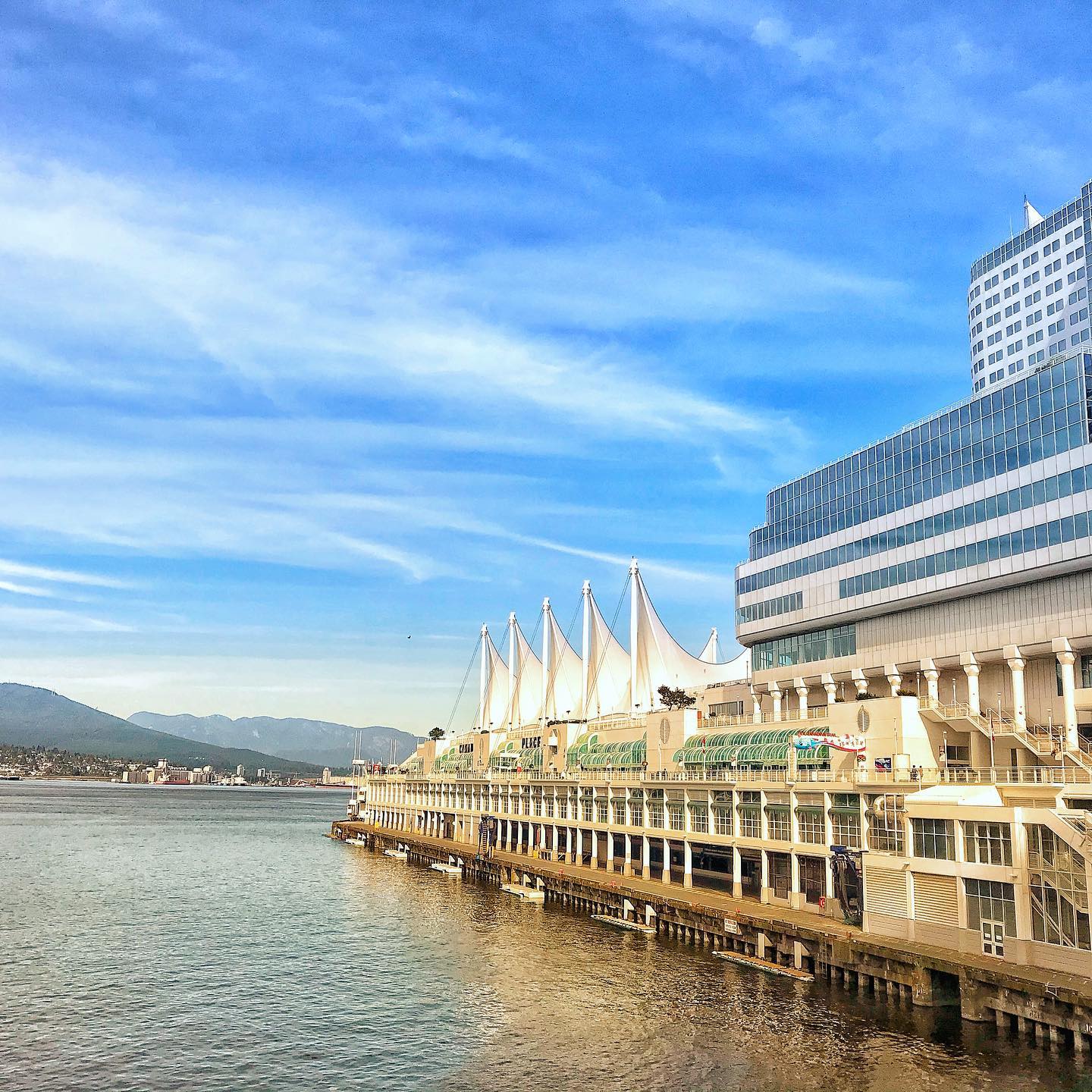 ooking out over Canada Place, home of the Flyover Canada attraction.