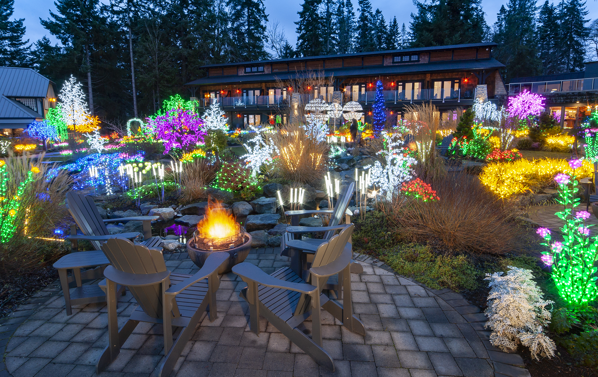 Serenity Gardens Winter Light Display | Kingfisher Spa and Resort
