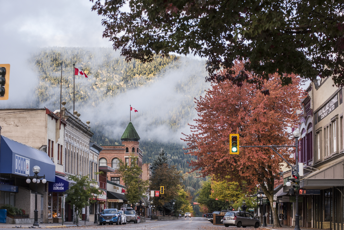Downtown Nelson in the fall